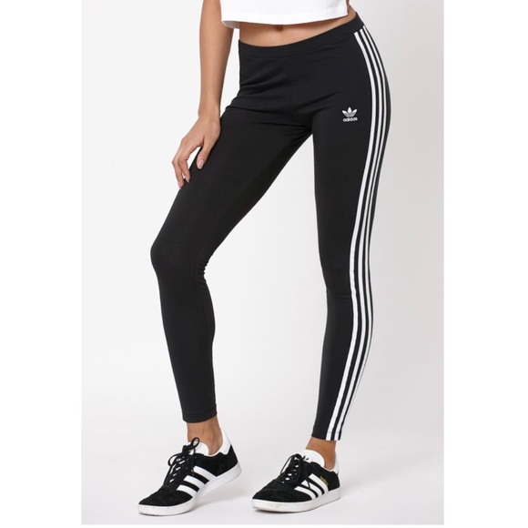 ladies adidas 3 stripe leggings